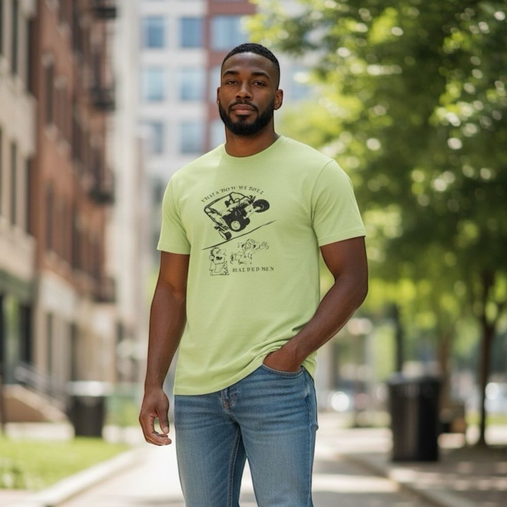 Port & Company Graphic Tee “That’s How We Roll” Real Bud Men | Green | Cotton